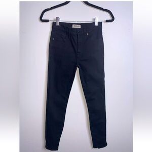 Madewell 9" High Riser Skinny Skinny Jeans In ISKO Stay Black